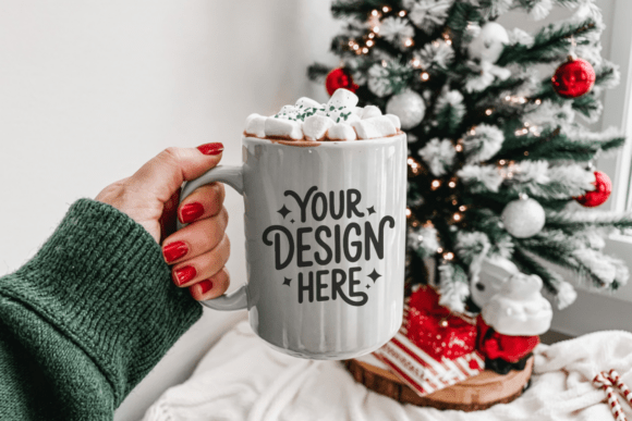 Download Christmas White Mug Mockup 76 - Premium Bundle