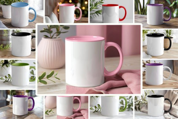 Download Coffee Mug Mockup Bundle, Colorful Mugs - Coffee mug mockup Collection